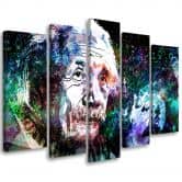 Canvas print 5 stuks, Albert Einstein 