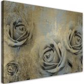 Leinwandbild, Goldene Rosen 