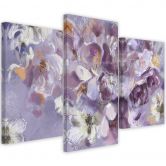 Impression sur toile en 3 parties, fleur d'iris 