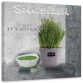 Leinwandbild, Schnittlauch Gewürze für die Küche 