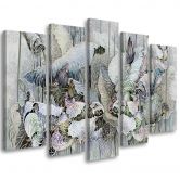 Leinwandbild 5 teilig, Saint Lotos Blumen 