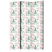 Paravent, Raumteiler freistehend, Trennwand - Peonies on a White Background 