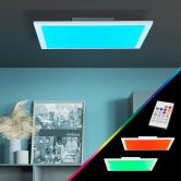 LED Deckenleuchte Aaron, weiß, 39,5 x 39,5 cm, dimmbar 