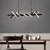 Pendelleuchte Alexander, schwarz, 150 x 75,5 cm, Pendellampe 