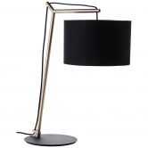 Tischleuchte Alisa, gold, 52 x 43 cm, Textil Lampe 
