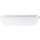 Wand- und Deckenleuchte Amelie, silber, weiß, 54 x 54 cm, Deckenlampe 