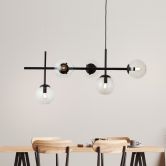 Pendelleuchte Amina, grau, 147,5 x 93,3 cm, Metall Deckenlampe 