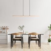 Pendelleuchte Anabelle, braun, 150 x 103 cm, Holz Pendelleuchte 