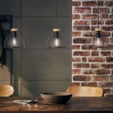 Pendelleuchte Annelie, braun, 120 x 100 cm, Holz Pendellampe 