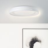 Wand- und Deckenleuchte Aurora, metallic/weiß, Ø 48,5 cm, Lampe 