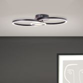 Deckenleuchte Chloe, schwarz, 52 x 30 cm, Metall LED-Deckenleuchte, dimmbar 