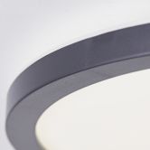 Aufbaupaneel Claire, schwarz, Ø 29,4 cm, Innenleuchte, Warmweiß 
