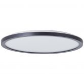 Aufbaupaneel Claire, schwarz, Ø 29,4 cm, Innenleuchte, Neutralweiß 