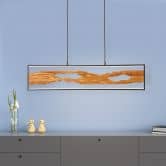 Pendelleuchte Elea, braun, 150 x 100 cm, Holz Pendellampe 