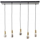 Pendelleuchte Emmanuel, schwarz, 95 x 133 cm, Metall Pendellampe, dimmbar 