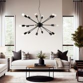 Pendelleuchte Fiete, schwarz, 90,5 x 140 cm, Metall Pendelleuchte 