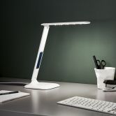 Tischleuchte Hugo, weiß, 55 x 15 cm, Schreibtischlampe, dimmbar 