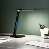 Tischleuchte Hugo, schwarz, 55 x 15 cm, Schreibtischlampe, dimmbar 