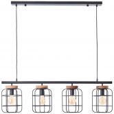 Pendelleuchte Inga, braun, 157,5 x 20 cm, Metall Pendellampe, dimmbar 