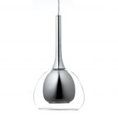 Pendelleuchte Iris, metallic, 120 x 66 cm, Glas Pendelleuchte, dimmbar 