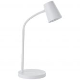 Tischleuchte Jannik, weiß, 26 x 14,2 cm, Nachttischlampe, dimmbar 