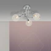 Deckenleuchte Jule, metallic, 20,5 x 43 cm, Glas Deckenlampe, dimmbar 