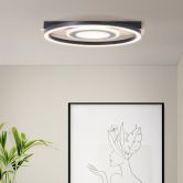 Deckenleuchte Leopold, braun, 5,5 x 39 cm, Holz Moderne LED-Deckenleuchte, dimmbar 