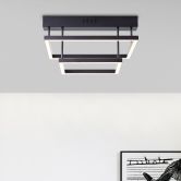 Deckenleuchte Mats, schwarz, 19 x 32 cm, Deckenlampe, dimmbar 