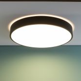 Deckenleuchte Niklas, schwarz, Ø 49 cm, Deckenlampe, dimmbar 