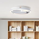 Deckenleuchte Philippa, weiß, 6,5 x 40 cm, Metall Deckenlampe, dimmbar 