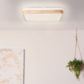 Deckenleuchte Selma, braun, 8 x 39 cm, Holz Lampe 
