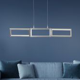 Pendelleuchte Sia, metallic, 150 x 80,5 cm, Metall Pendellampe, dimmbar 