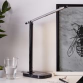 Tischleuchte Tabea, schwarz, 33,3 x 12 cm, Nachttischlampe, dimmbar 