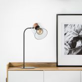 Tischleuchte Tim, braun, 50 x 18 cm, Glas Moderne tischlampe 