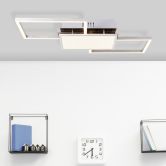 Deckenleuchte Yara, metallic, 7 x 51 cm, Metall Deckenlampe, dimmbar 