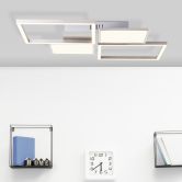 Deckenleuchte Yara, metallic, 6 x 51 cm, Metall Deckenlampe, dimmbar 
