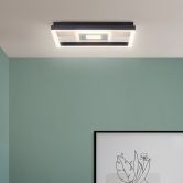 Deckenleuchte Aras, braun, 27,5 x 29,5 cm, Metall Lampe 