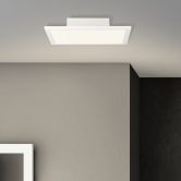 Aufbaupaneel Constantin, weiß, 29,5 x 29,5 cm, Metall Led panel, dimmbar 