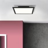 Aufbaupaneel Constantin, schwarz, 29,5 x 29,5 cm, Metall Led panel 