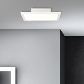 Aufbaupaneel Constantin, weiß, 29,5 x 29,5 cm, Metall Led panel, dimmbar 
