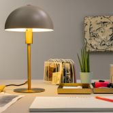 Tischleuchte Lasse, gold, 35,5 x 20,3 cm, Metall Pilzlampe 