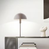 Tischleuchte Lasse, grau, 35,5 x 20,3 cm, Metall Pilzlampe 