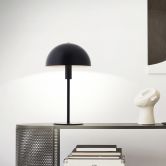 Tischleuchte Lasse, schwarz, 35,5 x 20,3 cm, Metall Pilzlampe 
