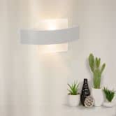 Wandleuchte Nora, weiß, 13,6 x 25,5 cm, Metall Wandlampe 