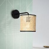 Wandleuchte Toni, braun, 25 x 16,5 cm, Metall Wandleuchte innen 