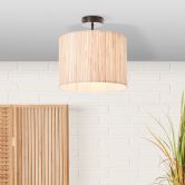 Deckenleuchte Valentin, braun, 32 x 30 cm, Metall Deckenlampe, dimmbar 