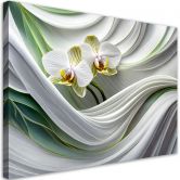 Leinwandbild, Orchidee abstrakt 3D 
