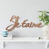 Holzbuchstaben Mahagoni - Je t' aime 