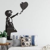 Wanddecoratie Banksy - Girl with the Balloon (2-delig) 