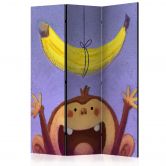Paravent, Raumteiler freistehend, Trennwand - Banane 